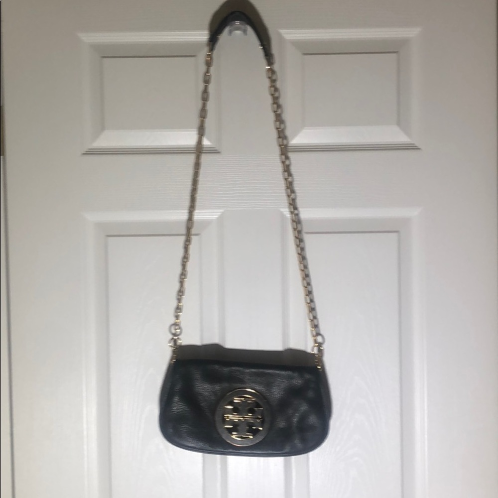 Tory Burch Amanda Clutch Crossbody Bag Black